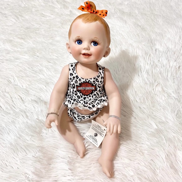 harley davidson porcelain doll
